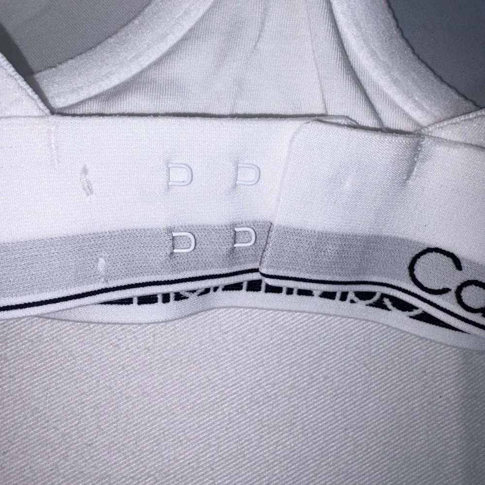 Calvin Klein Bralette Medium White NEW Icon Cotton Modal Logo Straps
